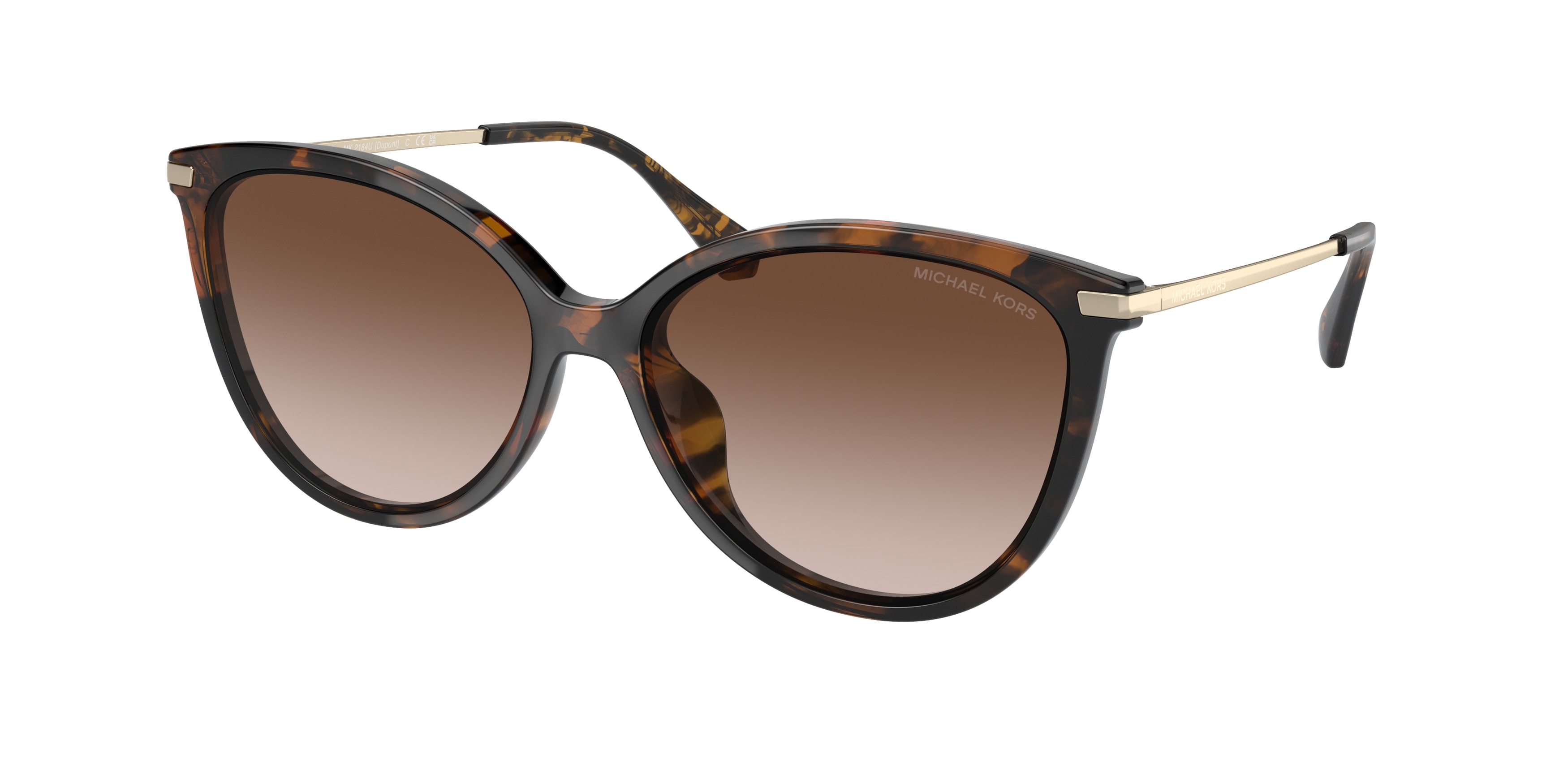 Michael Kors Damen MK2184U Dupont 300613 Sonnenbrillen Injiziert SchildkröTe Braun Cat Eye Normal Schattiert-image